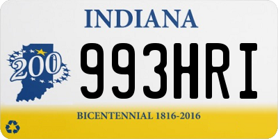 IN license plate 993HRI