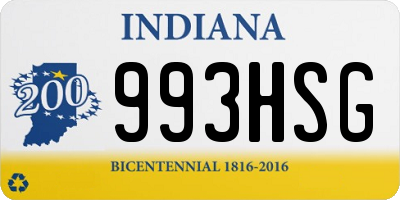 IN license plate 993HSG