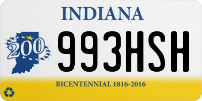 IN license plate 993HSH