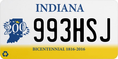 IN license plate 993HSJ