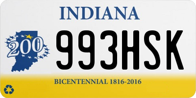 IN license plate 993HSK