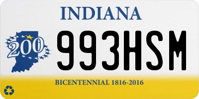 IN license plate 993HSM