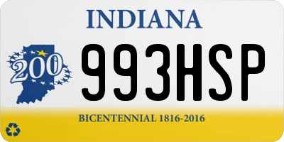 IN license plate 993HSP