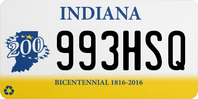 IN license plate 993HSQ