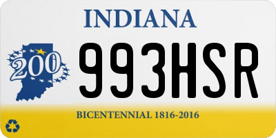 IN license plate 993HSR