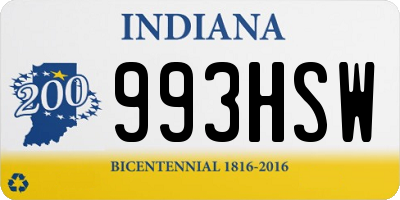 IN license plate 993HSW