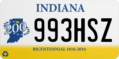 IN license plate 993HSZ