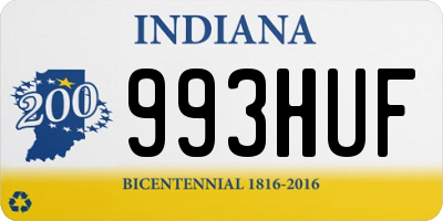 IN license plate 993HUF