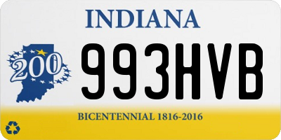 IN license plate 993HVB