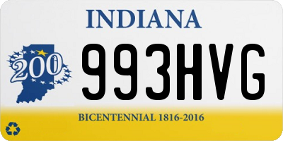 IN license plate 993HVG