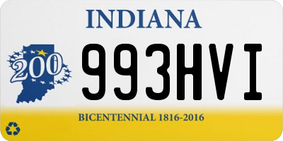 IN license plate 993HVI