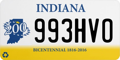 IN license plate 993HVO