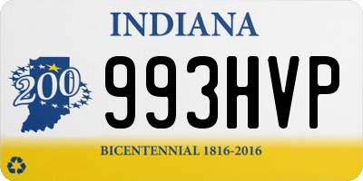 IN license plate 993HVP