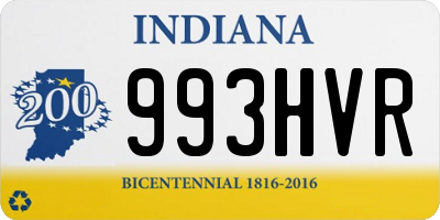 IN license plate 993HVR