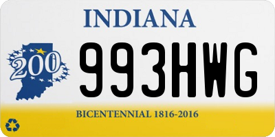 IN license plate 993HWG