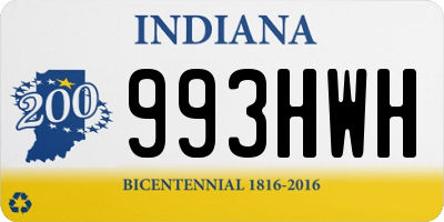 IN license plate 993HWH