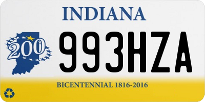 IN license plate 993HZA