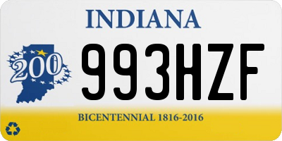 IN license plate 993HZF