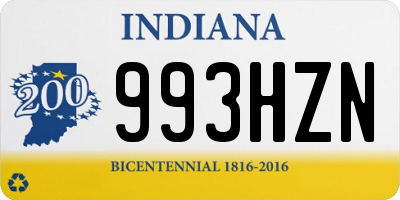 IN license plate 993HZN