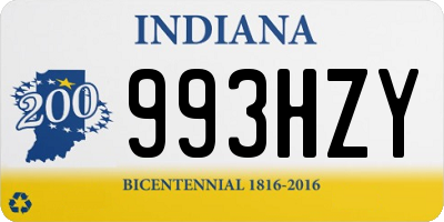 IN license plate 993HZY