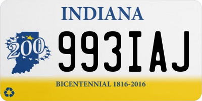 IN license plate 993IAJ