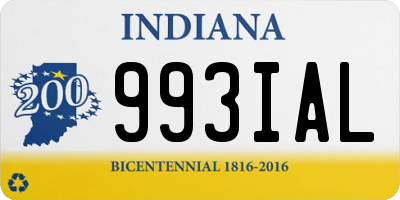 IN license plate 993IAL