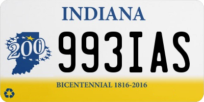 IN license plate 993IAS