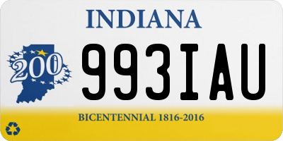 IN license plate 993IAU