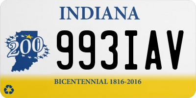 IN license plate 993IAV