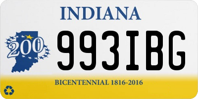 IN license plate 993IBG