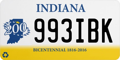 IN license plate 993IBK