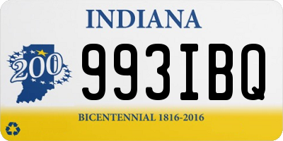 IN license plate 993IBQ