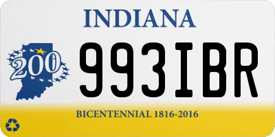 IN license plate 993IBR