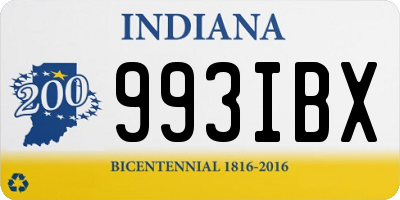 IN license plate 993IBX