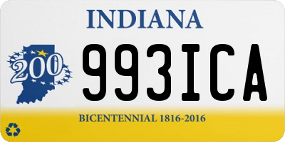 IN license plate 993ICA