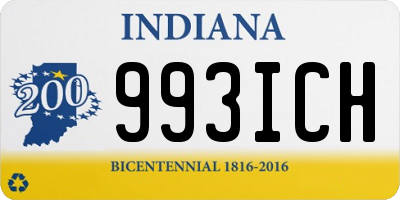 IN license plate 993ICH