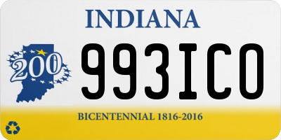 IN license plate 993ICO