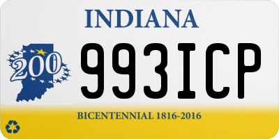 IN license plate 993ICP