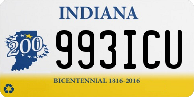 IN license plate 993ICU