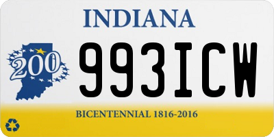 IN license plate 993ICW