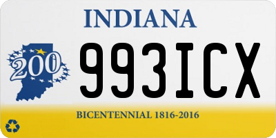 IN license plate 993ICX