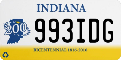 IN license plate 993IDG