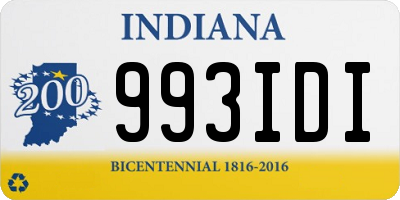 IN license plate 993IDI