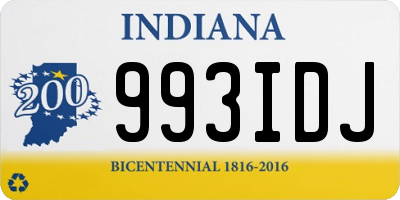 IN license plate 993IDJ