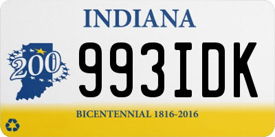 IN license plate 993IDK