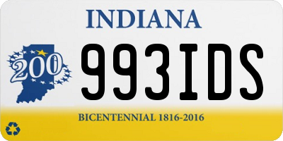 IN license plate 993IDS