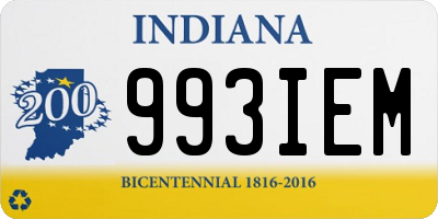 IN license plate 993IEM