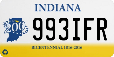 IN license plate 993IFR