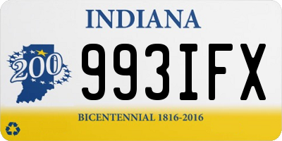 IN license plate 993IFX