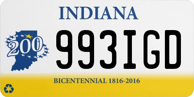 IN license plate 993IGD